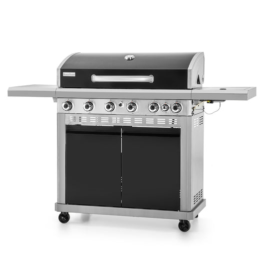 Alpha Joy 6-Burner Propane Gas Grill with Side Burner BBQ Grill Griddle Combo