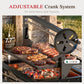 Alpha Joy Argentine Santa Maria Grill 666 SQ.IN. Cooking Area Charcoal & Wood BBQ Grill