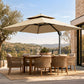 Alpha Joy 12x9ft Outdoor Patio Umbrella Large Rectangle Offset Cantilever Double Umbrella with 360¡ãRotation, Beige