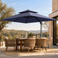 Alpha Joy 12x9ft Outdoor Patio Umbrella Large Rectangle Offset Cantilever Double Umbrella with 360¡ãRotation, Navy Blue