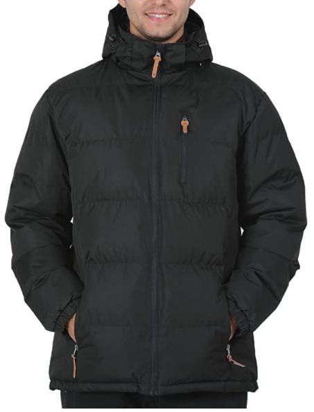 ALPHA CAMP Men's Puffer Jacket Waterproof Winter Coat