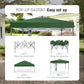 Alpha Joy 10x10ft Pop-up Canopy Instant Outdoor Canopy Tent Portable Straight Leg Shelter with Roller Bag for Outside, Green