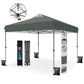 Alpha Joy 10x10ft Pop-up Canopy Instant Outdoor Canopy Tent Portable Straight Leg Shelter with Roller Bag for Outside, Gray