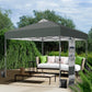 Alpha Joy 10x10ft Pop-up Canopy Instant Outdoor Canopy Tent Portable Straight Leg Shelter with Roller Bag for Outside, Gray