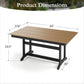 Sophia&William Patio Outdoor HDPE Dining Table Wood-grain Table Furniture Set