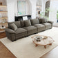 Sophia&William 157.5"L Modular Sectional Sofa Sets, 4-Seat Modern Chenille Cloud Couch Deep Seat with Corduroy Frame & 4 Pillows for Living Room, Apartment, Ash Gray