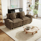 Sophia&William 87.5"L Modular Sectional Sofa Sets, Modern Chenille Couch 2-Seat Cloud Sofa with 2 Pillows for Living Room,Taupe