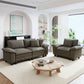Sophia&William 3-Seat Modular Sectional Sofa Sets, Modern Chenille Cloud Couch Deep Seat with Corduroy Frame & 3 Pillows for Living Room, Apartment, Ash Gray