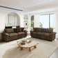 Sophia&William Convertible Sectional Sofa Couch, Modern Chenille Couch 4-Seat Sofa Sectional for Living Room,Brown