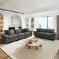 Sophia&William Sectional Sofa Sets, Oversized Cloud Couch Sofa Set 5-Seater Corduroy Modular Sofa with 5 Pilliows & Deep Seat for Living Room, Gray