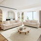 Sophia&William Sectional Sofa Sets, Oversized Cloud Couch Sofa Set 5-Seater Corduroy Modular Sofa with 5 Pilliows & Deep Seat for Living Room, Beige