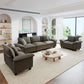 Sophia&William 123.6"L Modular Sectional Sofa Sets, 5-Seat Modern Chenille Cloud Couch Deep Seat with Corduroy Frame & 5 Pillows for Living Room, Apartment, Ash Gray