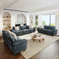 Sophia&William 123.6"L Modular Sectional Sofa Sets, 7-Seat Modern U-Shaped Cloud Couch Convertible Oversized Sofa with 7 Pillows for Living Room,Blue