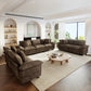 Sophia&William 123.6"L Chenille Modular Sectional Sofa, 7-Seat Modern U-Shaped Cloud Couch Convertible Sofa with 7 Pillows for Living Room,Taupe