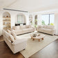 Sophia&William 123.6"L Chenille Modular Sectional Sofa Sets, 7-Seat Modern U-Shaped Cloud Couch Convertible Oversized Sofa with 7 Pillows for Living Room,Beige