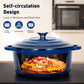 Sophia & William 7 Pieces Enameled Cast Iron Nonstick Cookware Set, Blue