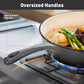 Sophia & William 7 Pieces Enameled Cast Iron Nonstick Cookware Set, Grey Blue