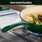 Sophia & William 7 Pieces Enameled Cast Iron Nonstick Cookware Set, Emerald