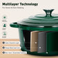 Sophia & William 7 Pieces Enameled Cast Iron Nonstick Cookware Set, Emerald