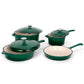 Sophia & William 7 Pieces Enameled Cast Iron Nonstick Cookware Set, Emerald