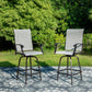 Sophia & William Outdoor Patio Metal Swivel Bar Stools Textilene Height Chairs Furniture Set of 2, Gray