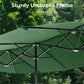 Alpha Joy 13x6.5ft Double-Sided Extra Large Outdoor Patio Market Rectangle Umbrella with Crank Handle, Mint