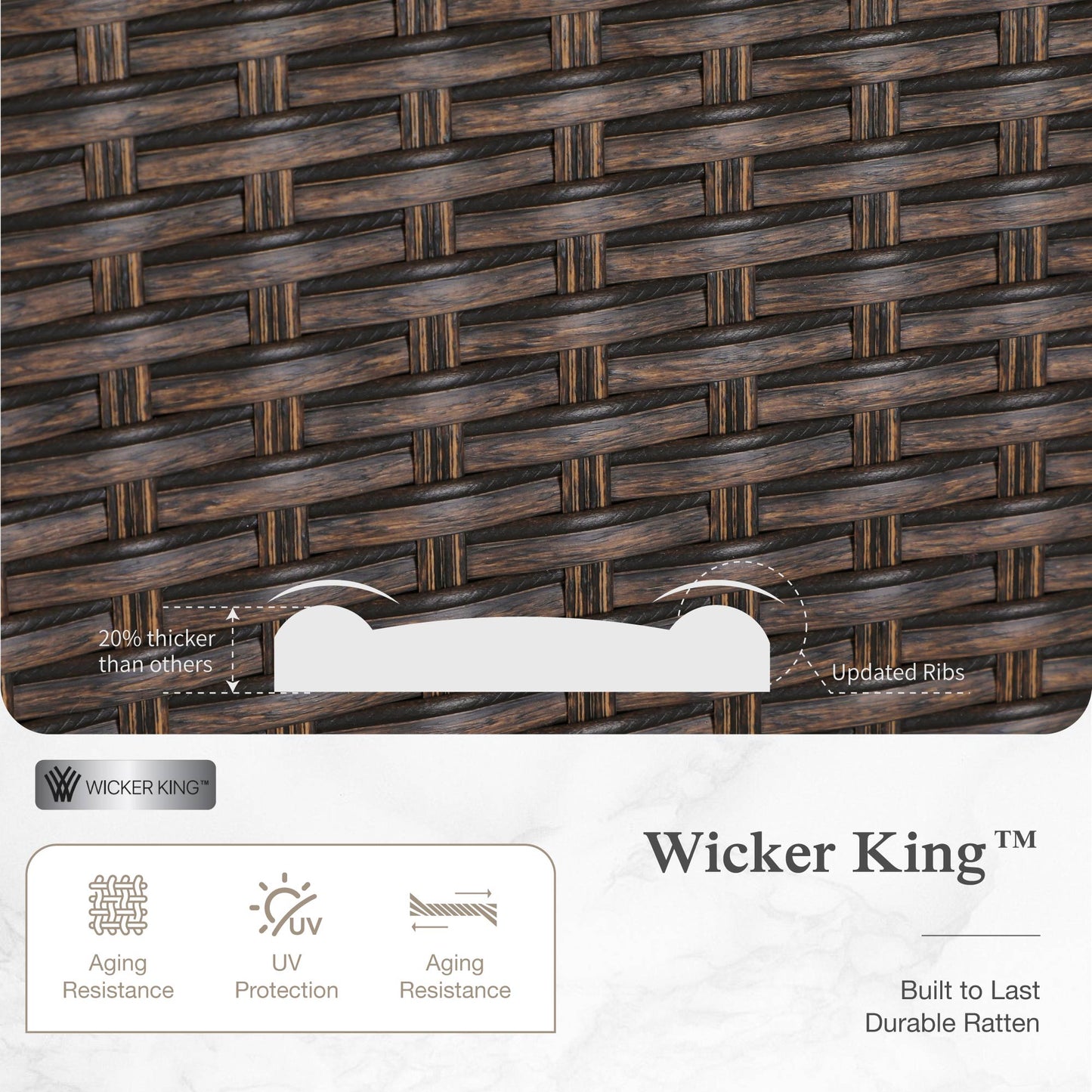 Alpha Joy 6-Piece Outdoor Patio Dining Set with 9ft Umbrella, Rattan Chairs & Square Table Set for 4, Red Umbrella