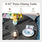 Sophia&William 5Pcs Patio Dining Set Outdoor Metal Padded Swivel Chairs and 42inch  Round Table Furniture Sets for 4