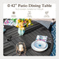 Sophia & William 5 Piece Patio Dining Set Outdoor Furniture Set with 1 Steel Round Table & 4 Textilene Swivel Chairs,Black