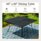 Sophia & William 9 Piece Outdoor Metal Patio Dining Set Square Table and Swivel Chairs Set