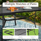 Sophia&William 9Pcs Patio Dining Set Outdoor Metal Stackable Chairs and 60Square Table Furniture Sets for 8