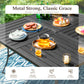 Sophia & William 9 Pieces Outdoor Patio Dining Set Metal Swivel Chairs and 57.5inch Square Table Set with Cushions for 8