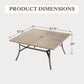 Sophia & William Metal 60" x 60" Patio Outdoor Square Dining Table for 8, Teak Color