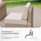 Sophia & William 5 Pieces Wicker Patio Furniture Set 4-Seat Outdoor Conversation Set with Coffee Table, Beige