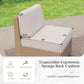 Sophia & William 7 Pieces Wicker Patio Furniture Set 6-Seat Outdoor Conversation Set with Coffee Table, Beige