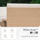 Sophia & William 6 Pieces Wicker Patio Furniture Set 5-Seat Outdoor Conversation Set with Coffee Table, Beige