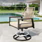 Sophia & William 9-Piece Outdoor Patio Dining Set Swivel Metal Wicker Chairs and Steel Round Table