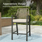 Sophia & William 2Pcs Outdoor Patio Bar Stools Wicker Rattan Counter Height Chairs