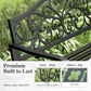 Alpha Joy Outdoor Bench 2-Person Metal Patio Garden Bench for Lawn, Park, Flower