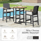 Sophia & William Patio Outdoor Bar Set HDPE Height Stools & Table Bistro Set Cushioned Wicker Chair Furniture Set