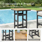 Sophia & William Patio Outdoor Bar Set HDPE Height Stools & Table Bistro Set Cushioned Wicker Chair Furniture Set