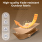Alpha Joy 13x6.5ft Double-Sided Extra Large Outdoor Patio Market Rectangle Umbrella with Crank Handle, Tawny