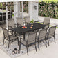 Sophia & William 9 Pieces Metal Patio Dining Set for 8 People Outdoor Chairs Table Set