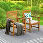 Sophia & William Acacia Wood Outdoor Patio Dining Chairs with Cushions Outside Armchairs for Porch, Backyard, Garden, Balcony, Set of 2