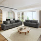 Sophia&William Convertible Sectional Sofa Couch, Modern Corduroy Couch 5-Seat Sofa Sectional for Living Room,Gray