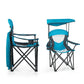 Sophia & William Oversized Camping Chair Outdoor Portable Folding Chair Heavy-Duty Steel Frame Support 350 Lbs, 2 Pack, Blue