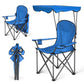Sophia & William Heavy Duty Camping Chair Outdoor Oversized Padded Lawn Chair with Cooler, 450LBS Capacity, Navy