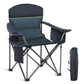Sophia & William Heavy Duty Steel Camping Chair Outdoor Oversized Padded Lawn Chair with Cooler, 450LBS Capacity, Green