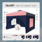 10'x 10'ft Pop Up 3 Height Adjustable Canopy Tent with 4 Side Walls
