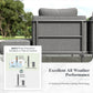 Sophia & William 11-Piece Modular Patio Furniture Set 10-Seat Low-Profile Sofa with Extra Thick Cushions, Nesting Tables & Side Table, Grey
